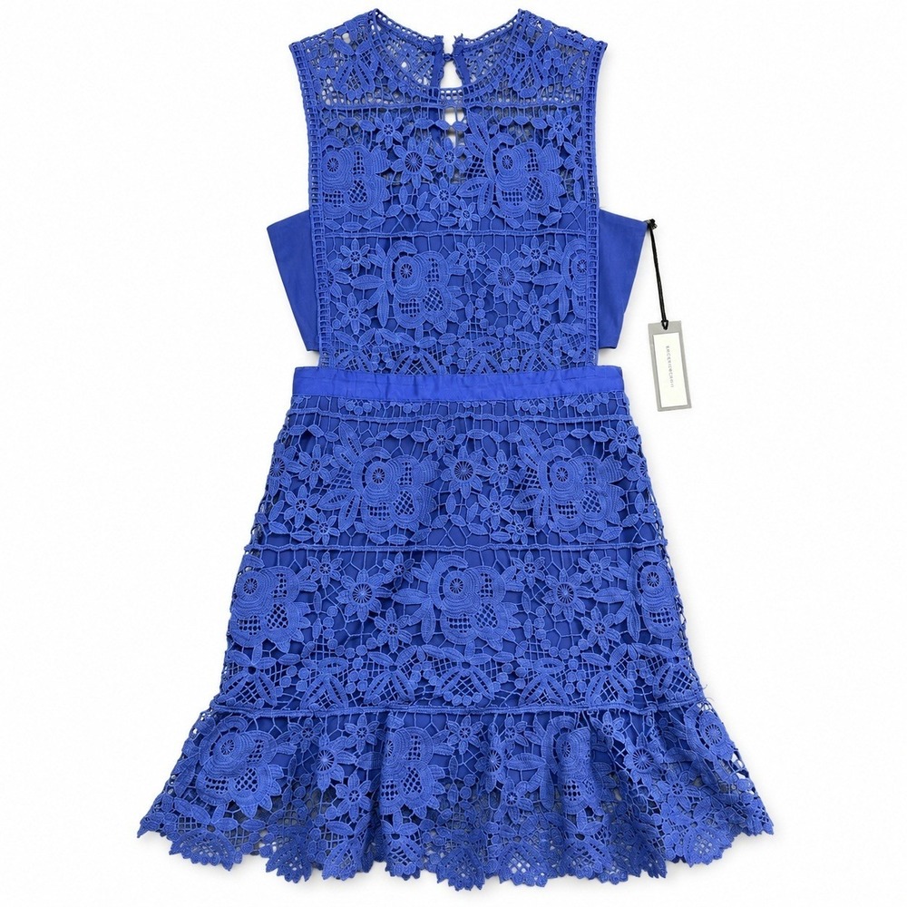 Romeo + Juliet Couture Lace Cutout Dress Women's Small Royal‎ Blue NWT